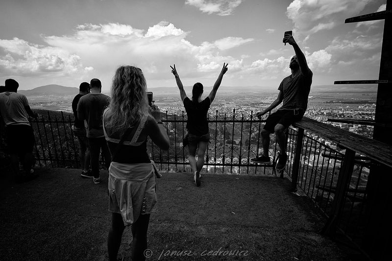 romania,brasov,tampa,view,tourist,handy,selfie,blackandwhite, ... фото превью