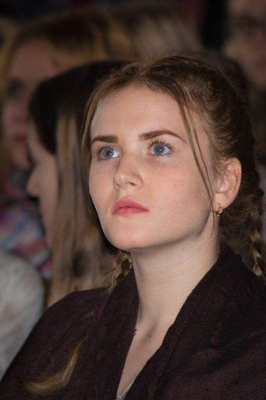 лекция, девушка, кинозал, студентка photo preview