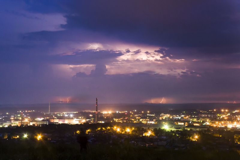 пермский край, лысьва, гроза Гроза над Лысьвойphoto preview