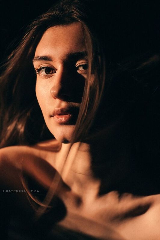 black night, skin, girl, low key, beautiful, tenderness photo preview