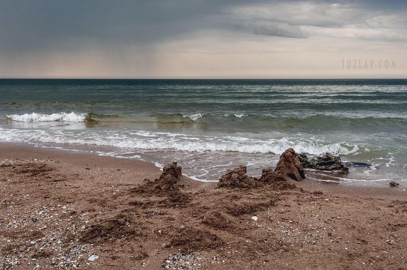 азовское море, июнь, вечер, пляж, азовский берег, за родину, вулкан тиздар Ласковое море перед дождём... фото превью