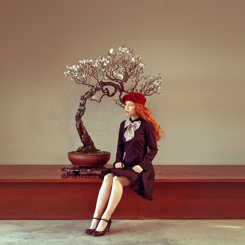 carolinemadison, portrait, beauty, redhair, redhead, portraiture, curlyhair,  lips, emotion, longhair, Bonzaiphoto preview