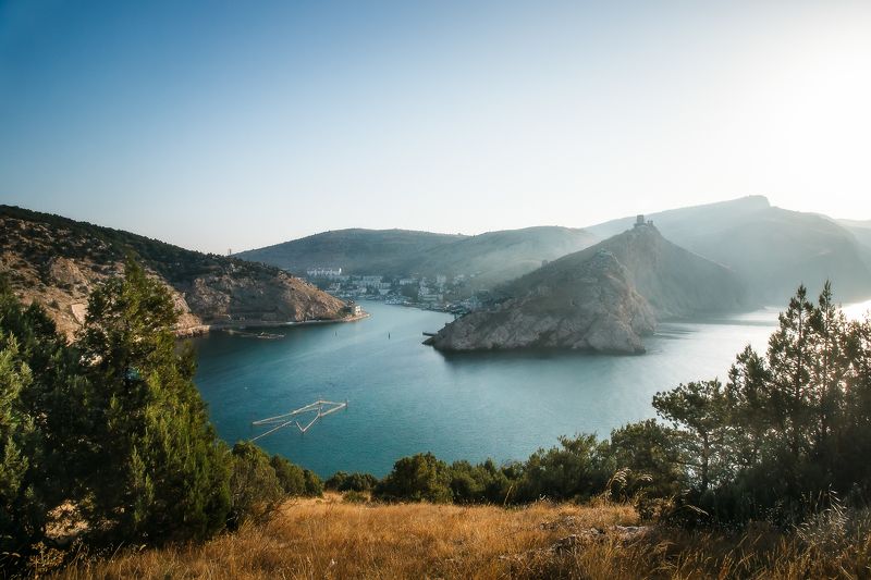море, черное море, бухта, вода, небо, утро, рассвет, пейзаж, sea, black sea, seascape, water, sky, morning Утро в гаваниphoto preview