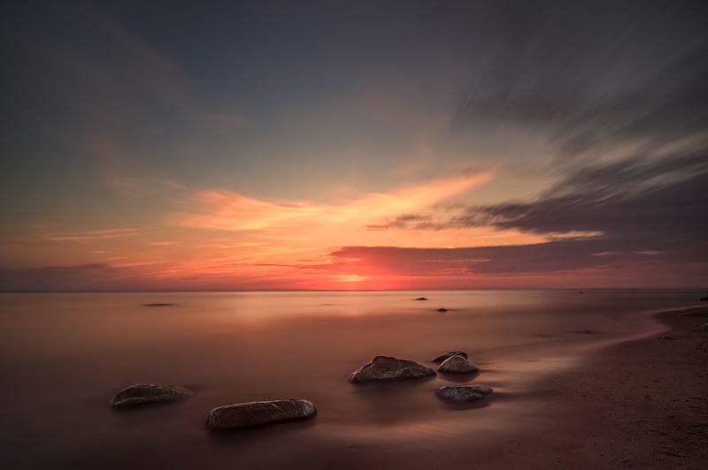 lithuania,long exposure,stones,sea,baltic sea,sunset,beatch,evening,landscape dutch hatphoto preview
