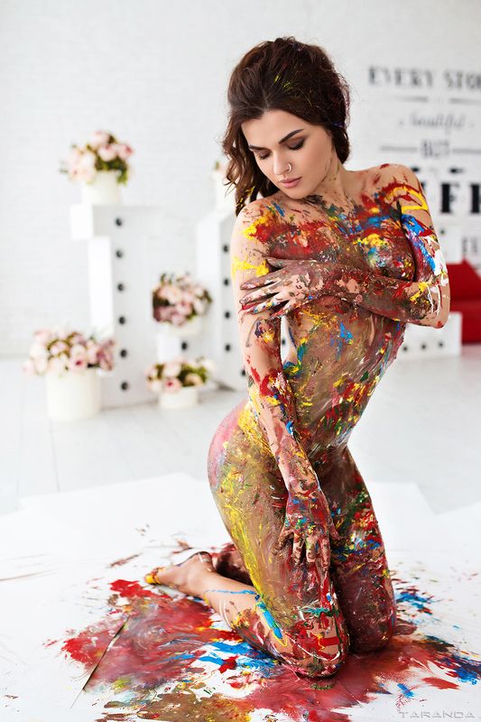 kiev, nu, nude, sexy, ukraine, girl, model, studio, paint, colors Paint me!photo preview