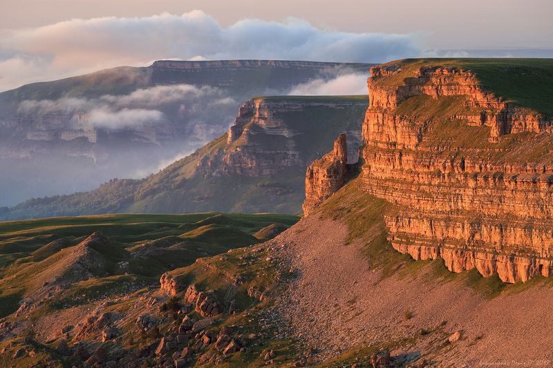 2018, россия, кавказ, бермамыт, плато, вечер, лето, пейзаж, горы ***photo preview