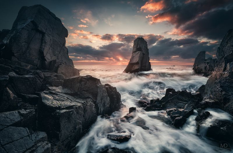 Landscape, Bulgaria, sunrise, rocks, Black sea ***photo preview