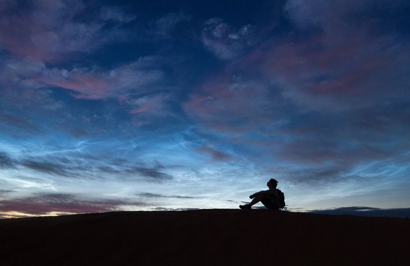 серебристые, облака, ночь, россия Мечтательphoto preview