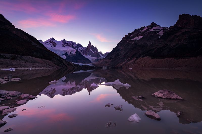 пейзаж отражение патагония аргентина путешествие туризм трэвел Вечернее безмолвиеphoto preview