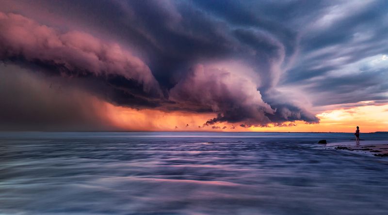 гроза, вода, лето, человек, буря, Лицом к лицуphoto preview