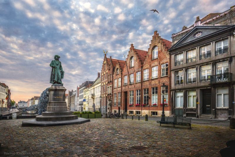 brugge, bruges, брюгге, jan van eyck, утро Brugge фото превью