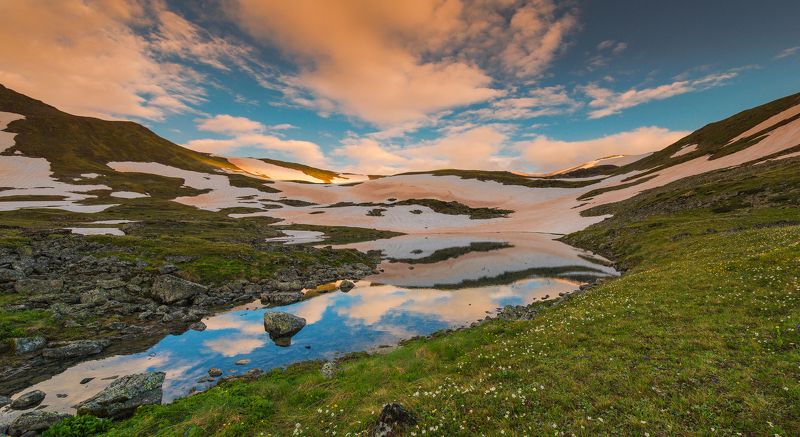 кавказ, горы, кчр, загедан, озеро, июнь, 2018 ВОТ И УТРО ПРИШЛОphoto preview