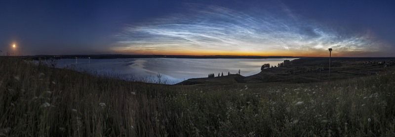 серебристые облака, кировская область, панорама Белая Холуницаphoto preview