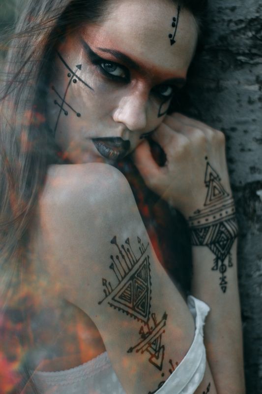 девушка, ведьма, природа, мехенди Натальяphoto preview