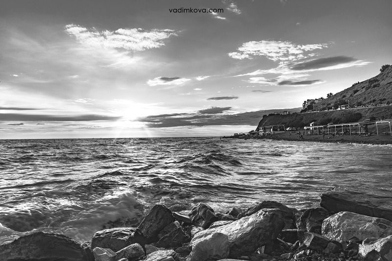 море, вода, волна Высокий берегphoto preview