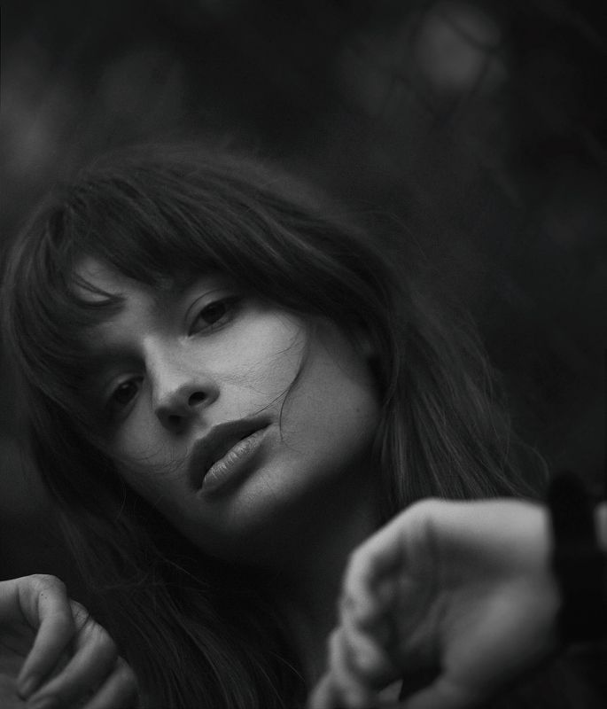 девушка, портрет, чб Жаннаphoto preview