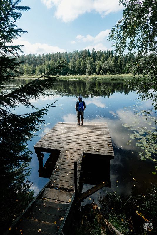 пейзаж,река,озеро,вода,природа,отражение,лес,деревья,вода,лето,день,человек,путешествие, Пирс на реке Оредежphoto preview