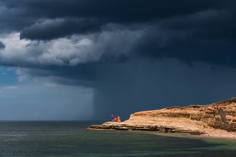 крым, море, черное море, стихия, непогода, дождь, ливень, лето, пейзаж, путешествия, туризм, россия, лето в крыму Сила стихииphoto preview