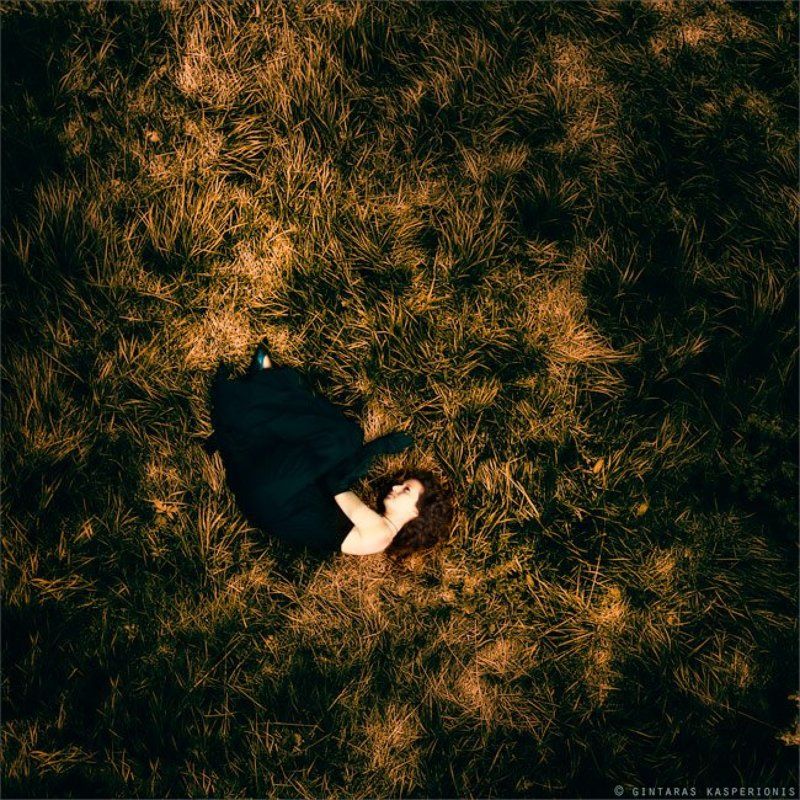 woman, girl, art, arts, toned, toning, square, mono, 1x1, kasperionis, grass, photography, original In The Fallphoto preview