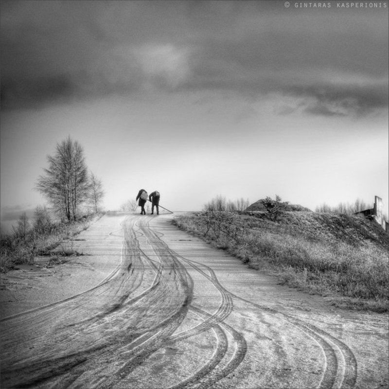 children, mono, 1x1, art, arts, photography, kasperionis, bw, b&w, lithuania, original, sky, hdr, nature, winter, snow Meandersphoto preview