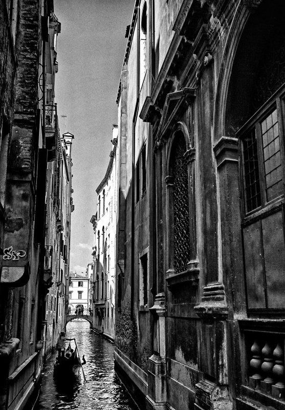 чб, канал, венеция, город photo preview