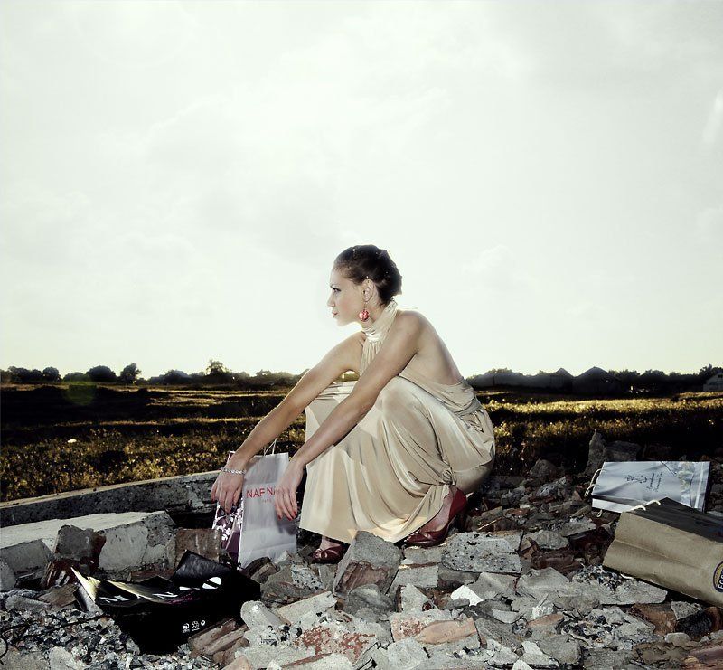 rocks, trash, shoping photo preview