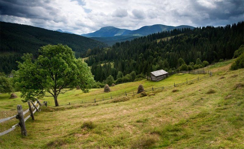 карпаты, природа, пейзаж, панорама, ясиня, село photo preview