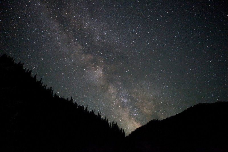 milky way, mountains, stars, night, sky photo preview