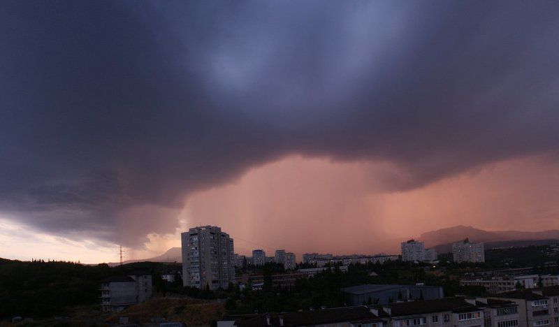 дождь, облака, панорама, крым,  photo preview