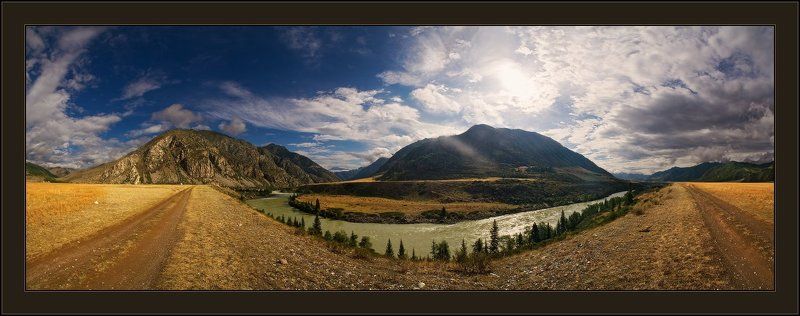 алтай, катунь, река, горы, ильгумень Долина реки Катунь фото превью