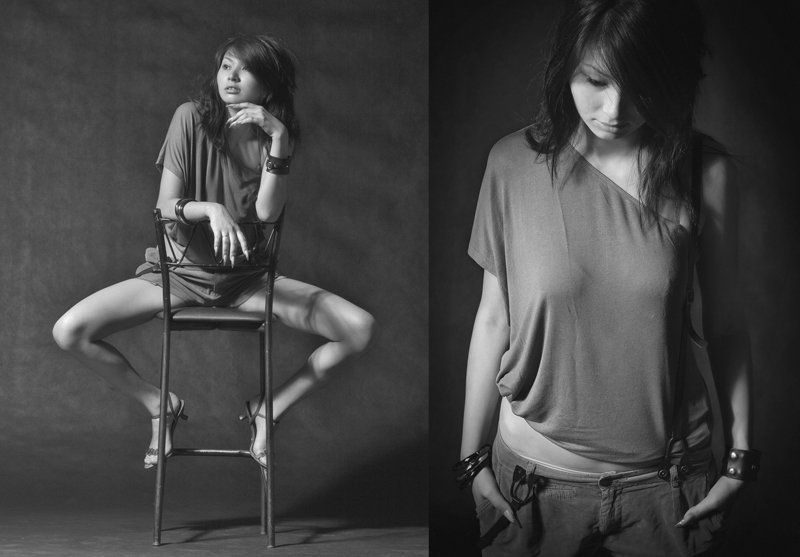 portrait, портрет, girl, девушка, чб, b&w photo preview