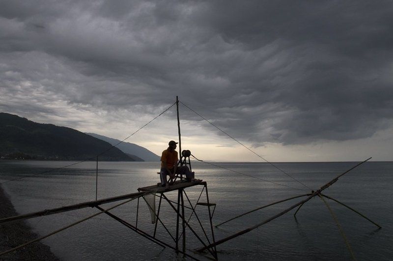 море, абхазия, утро, рыбалка photo preview