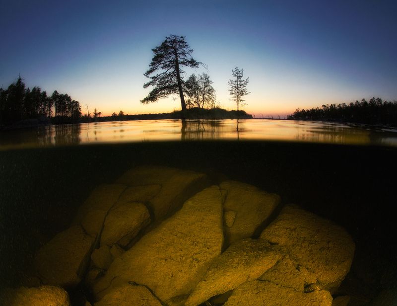 карелия, топозеро Вечер на Топозереphoto preview