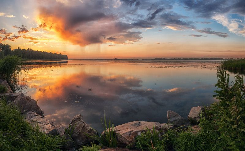 Закат на Днепреphoto preview