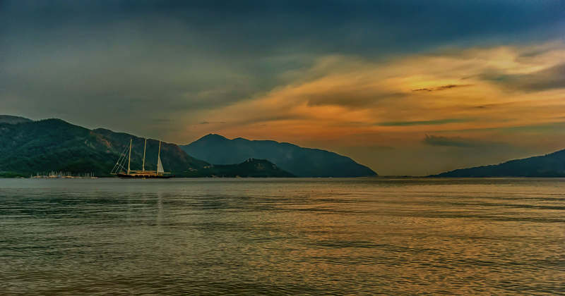 вечерняя зарисовка у моряphoto preview