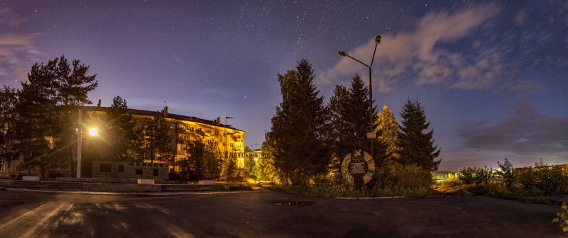 пермский край, лысьва, звезды Ночной город Лысьваphoto preview