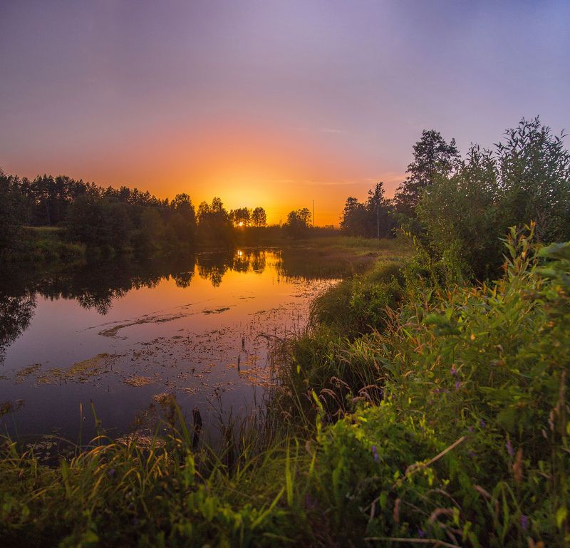 Россия, закат, иваново, Ивановская область Тихое местоphoto preview