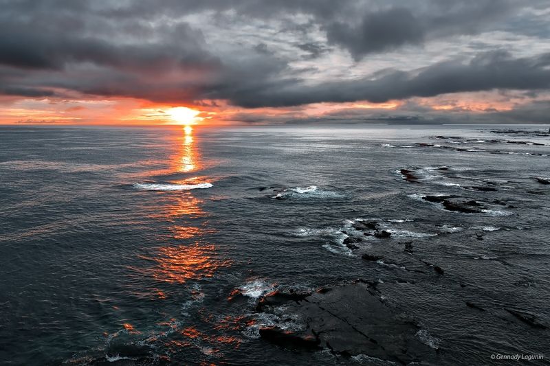 остров беринга, тихий океан, bering island, pacific ocean, sunset Там за океаномphoto preview