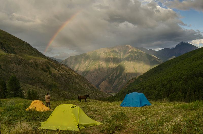 горы, радуга, Алтай После дождяphoto preview