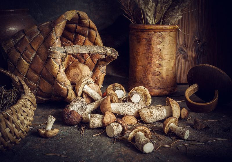 Натюрморт с грибамиphoto preview