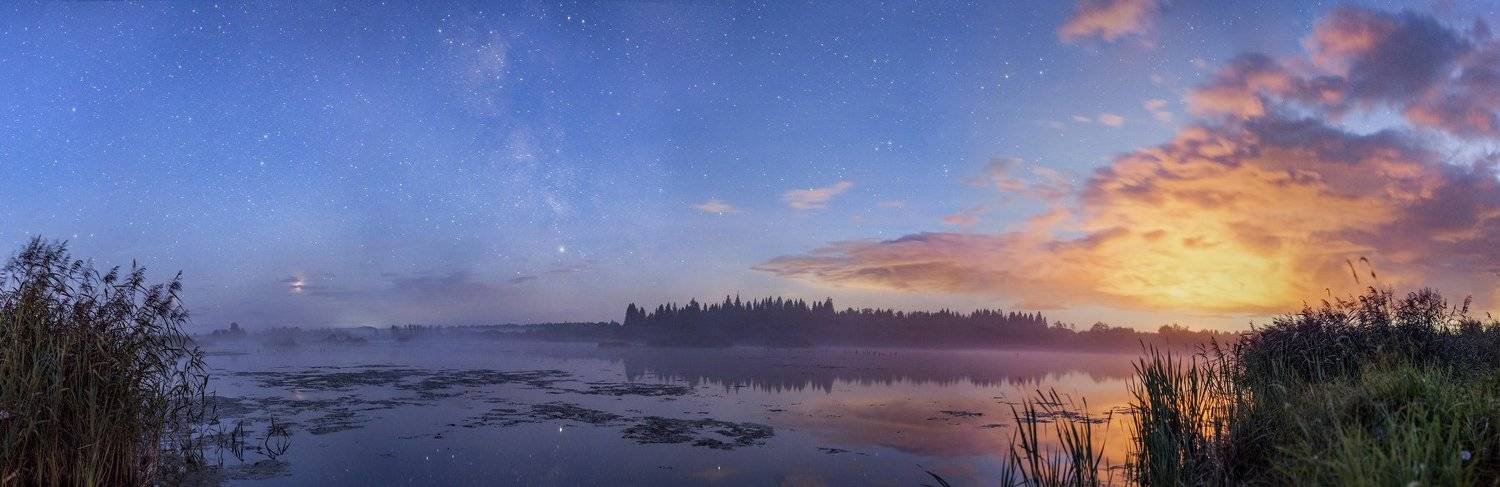 река Бартым. Автор: Андрей Козлов урал, пермский край, река, млечный путь, Андрей Козлов