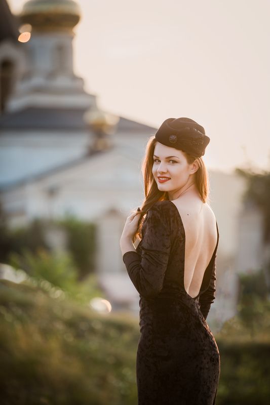 модель, девушка,церковь,лето, закат, фотосессия, винтаж, ретро Еленаphoto preview
