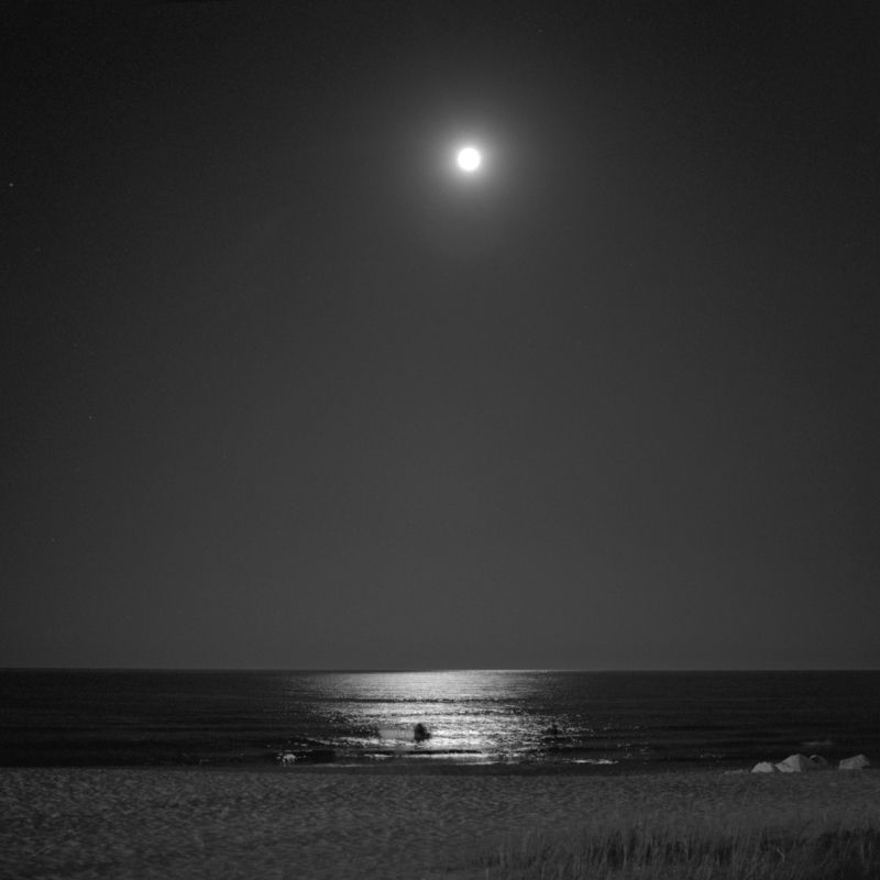 sea, marine, water, seascape, ocean, film, medium, format, 6x6, b&w, black, white, ilford, night, bulgaria, varna Moonwalkphoto preview