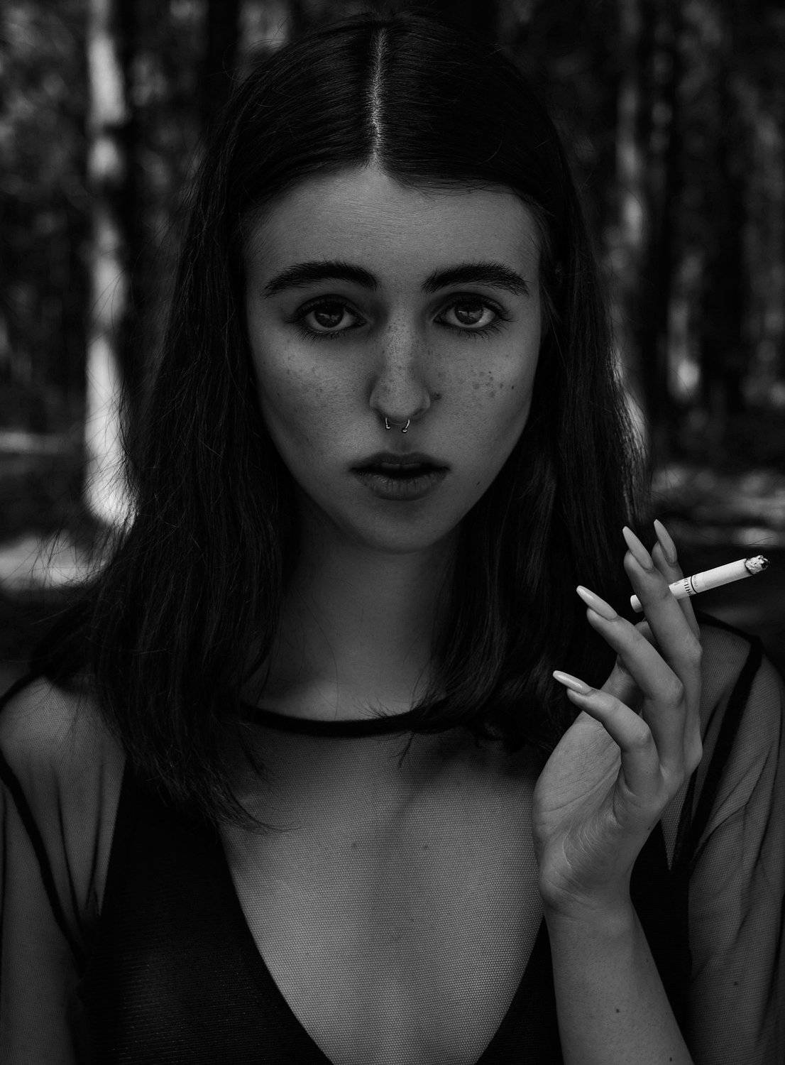 b&w, bw, portrait, face, girl, female portrait, cigarette, smoking girl, чб, чернобелая фотография, чб портрет, портрет, мода, девушка арт, art, fashion, Павел Хмелёв