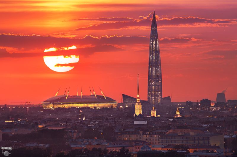 Петропавловская крепость, Санкт-Петербург арена, Лахта-центрphoto preview