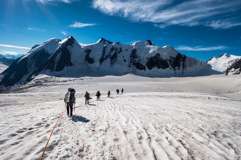 алтай, горы, связка, альпинизм, ледник В связкеphoto preview