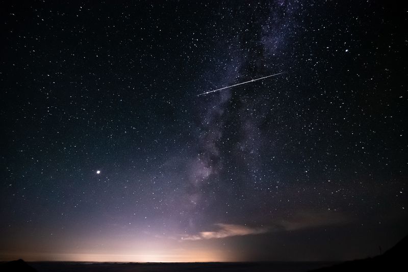 звезды, таймлапс, горы, ночь, Япония Звездопад в Наганоphoto preview