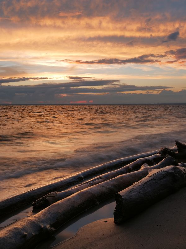 Обское море на закатеphoto preview