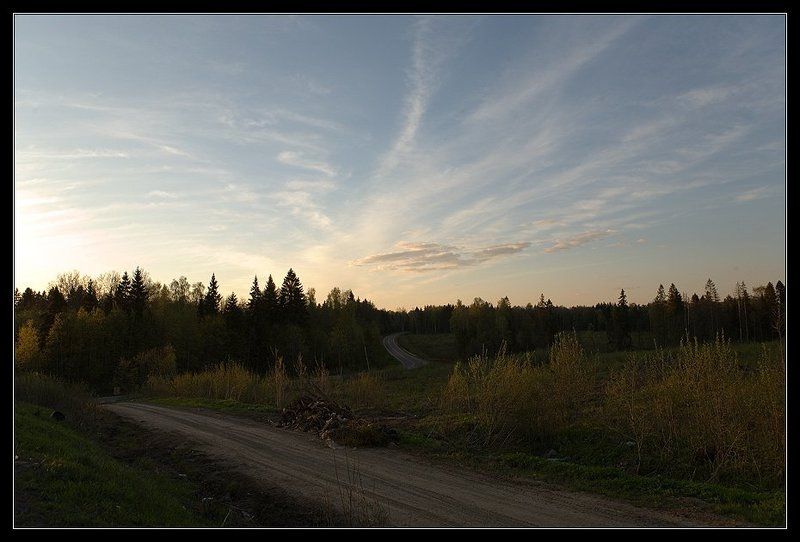 дороги дорога лес небо Там по извилистым дорогам ...photo preview