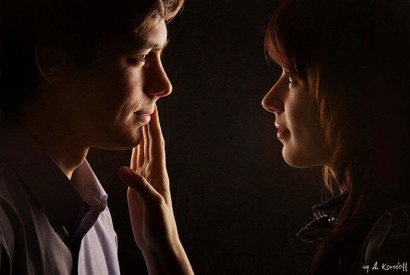 девушка, парень ,прикосновение, взгляд, любовь прикосновение...photo preview